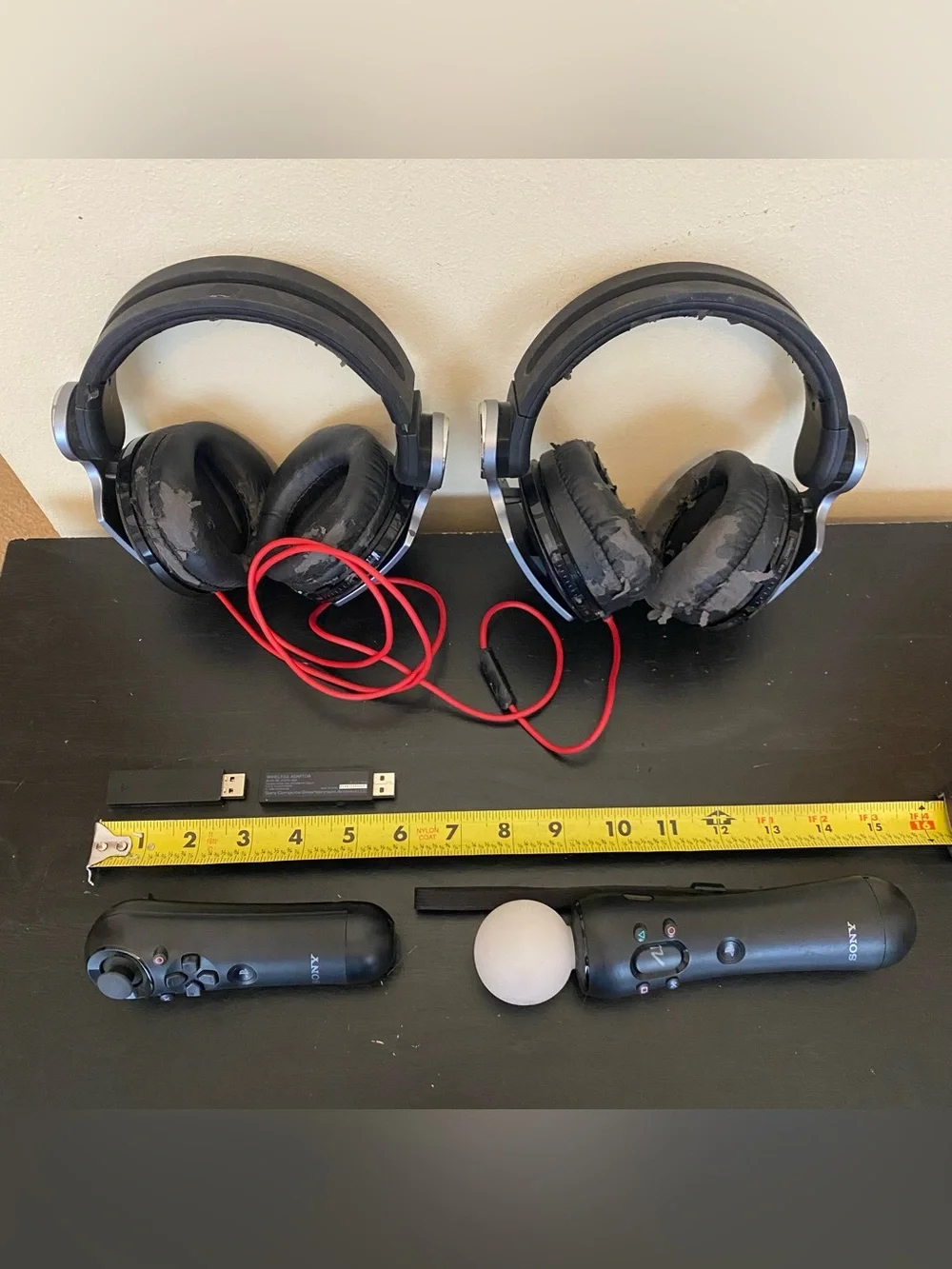 Sony PlayStation Lot Headphones Move Controller Wireless Adapter